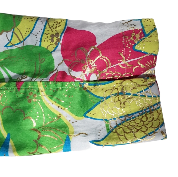 Bette Court Multicolor Floral Print Jacket Sz XL Mock Neck Long Sleeved Full Zip - Picture 3 of 8